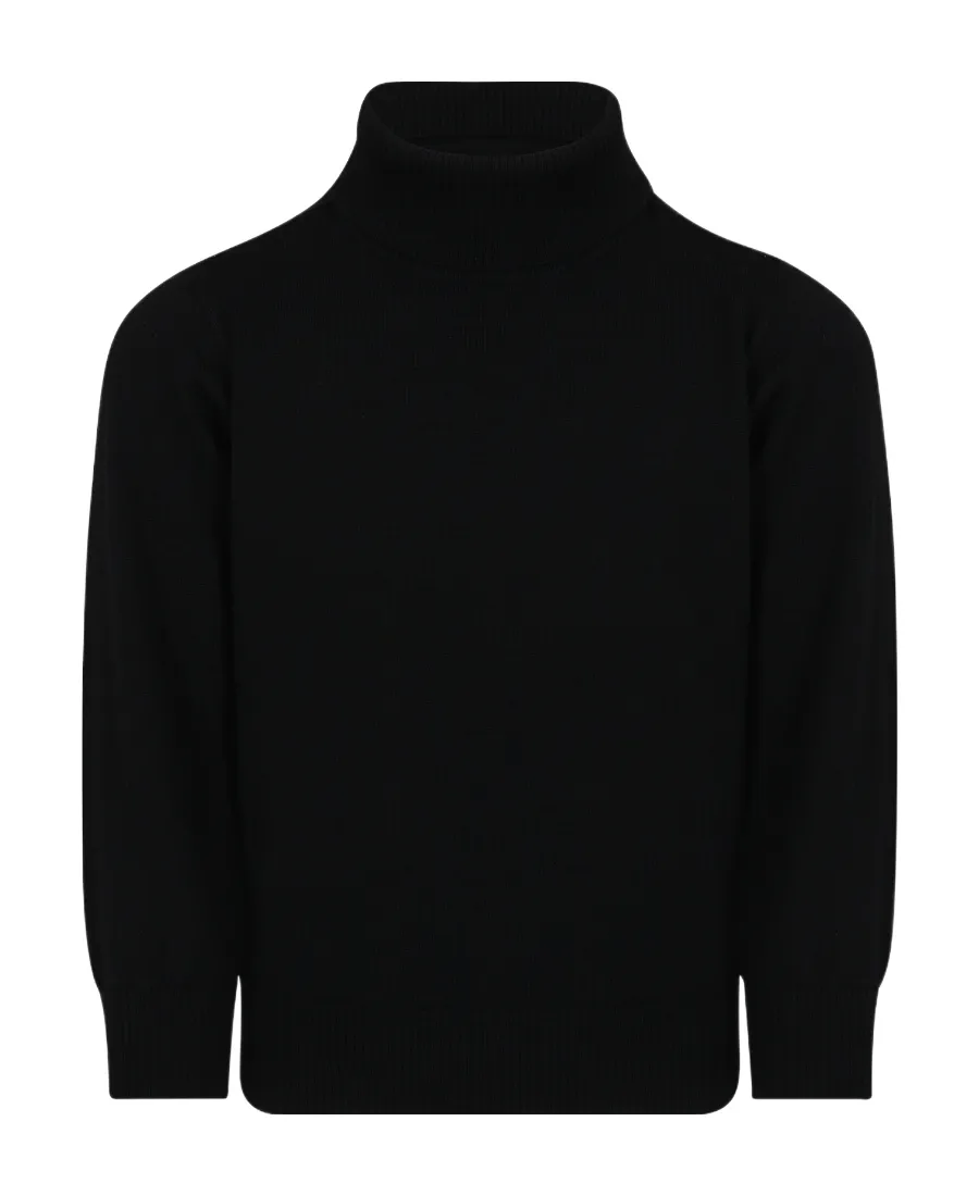 Compass-Badge Roll-Neck Jumper