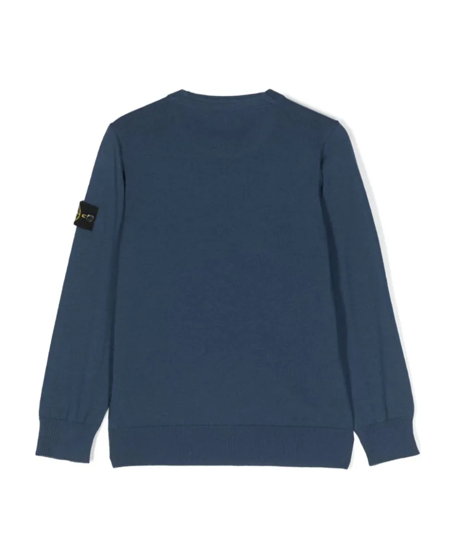 Junior Compass-Patch Crewneck Jumper