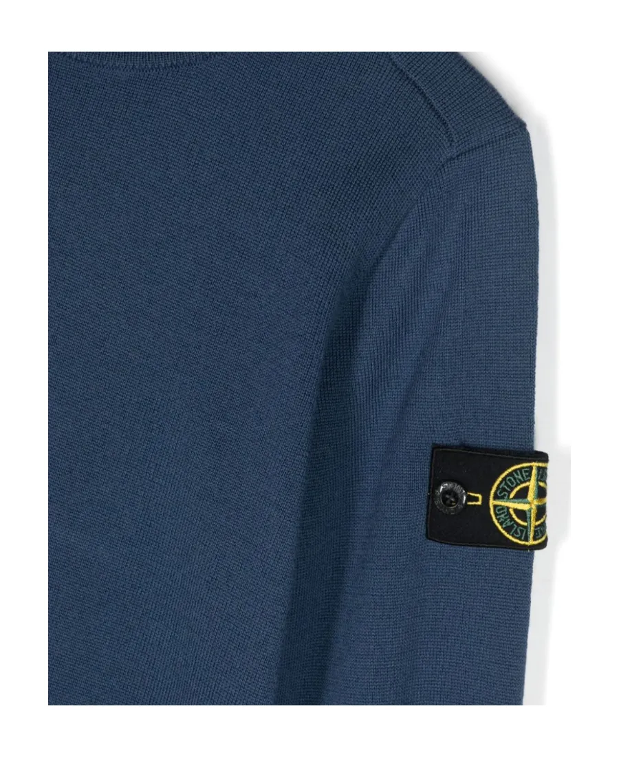 Junior Compass-Patch Crewneck Jumper