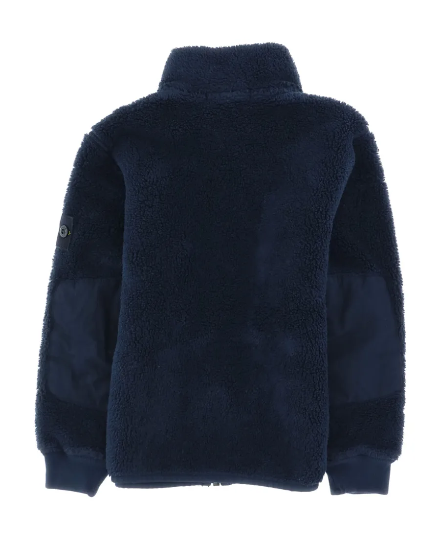Junior Compass-Patch Sherpa Zipped Jacket