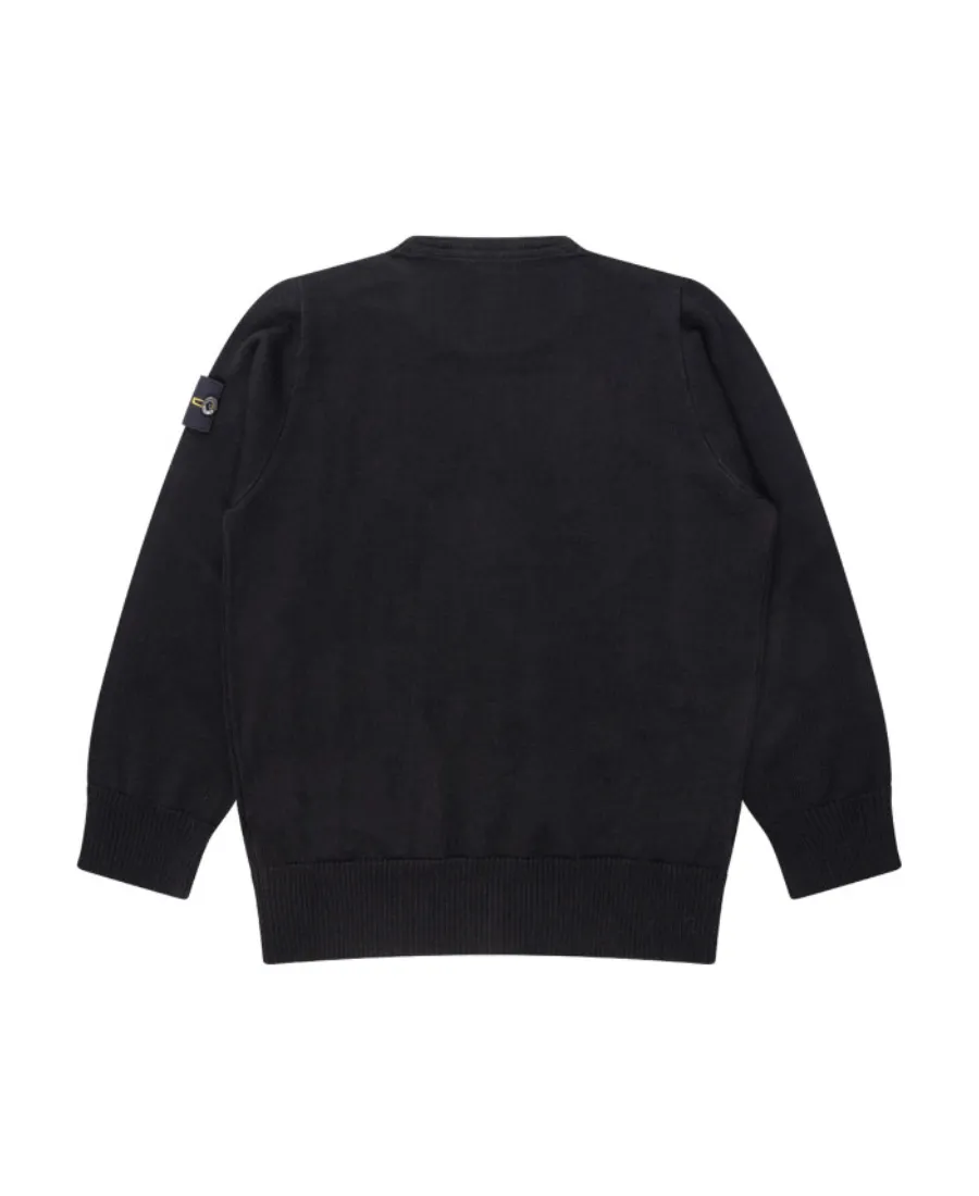 Compass-Motif Crew-Neck Jumper