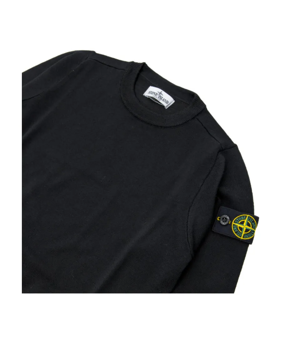 Compass-Motif Crew-Neck Jumper