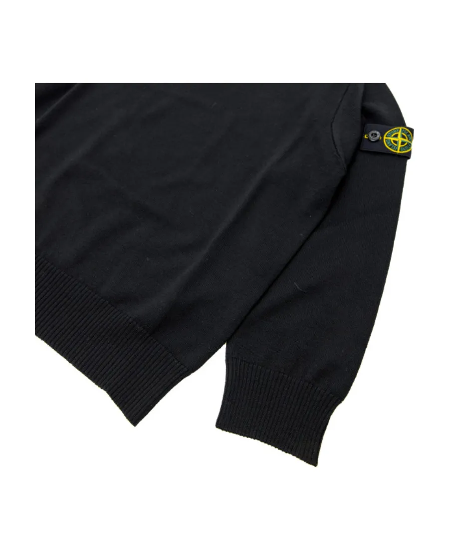Compass-Motif Crew-Neck Jumper