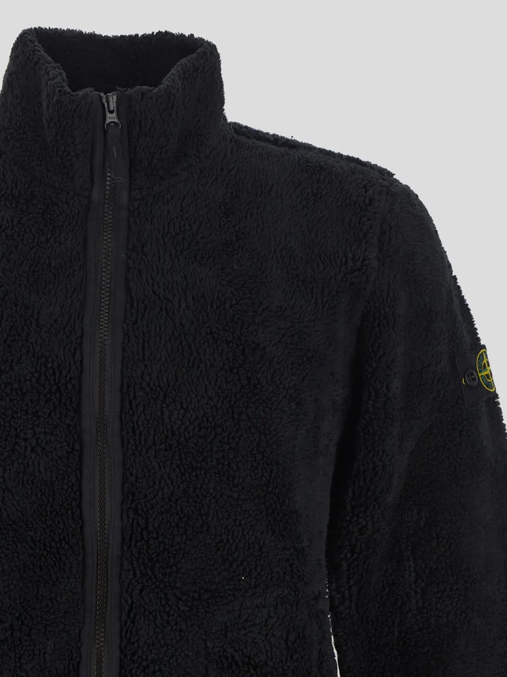 Junior Compass-Patch Sherpa Zipped Jacket
