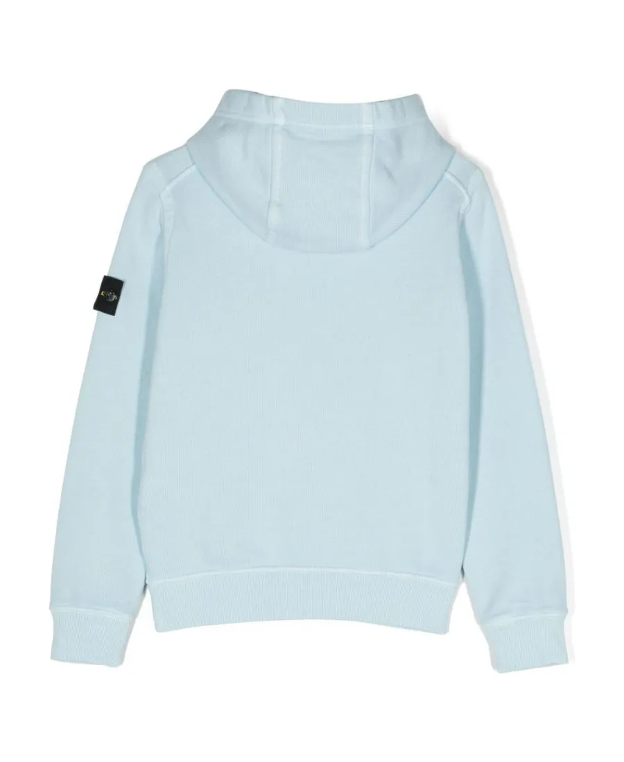 Compass-Badge Fine Knit Hoodie