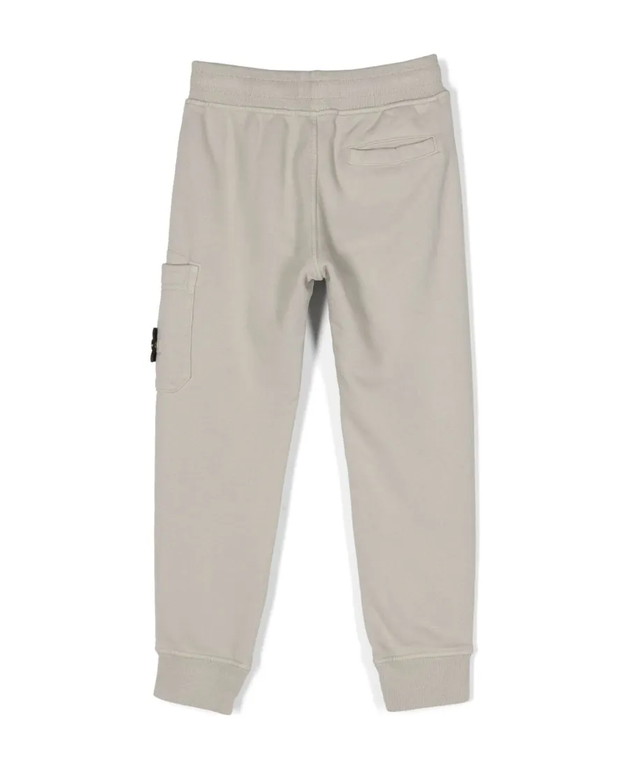Compass-Motif Cotton Track Pants