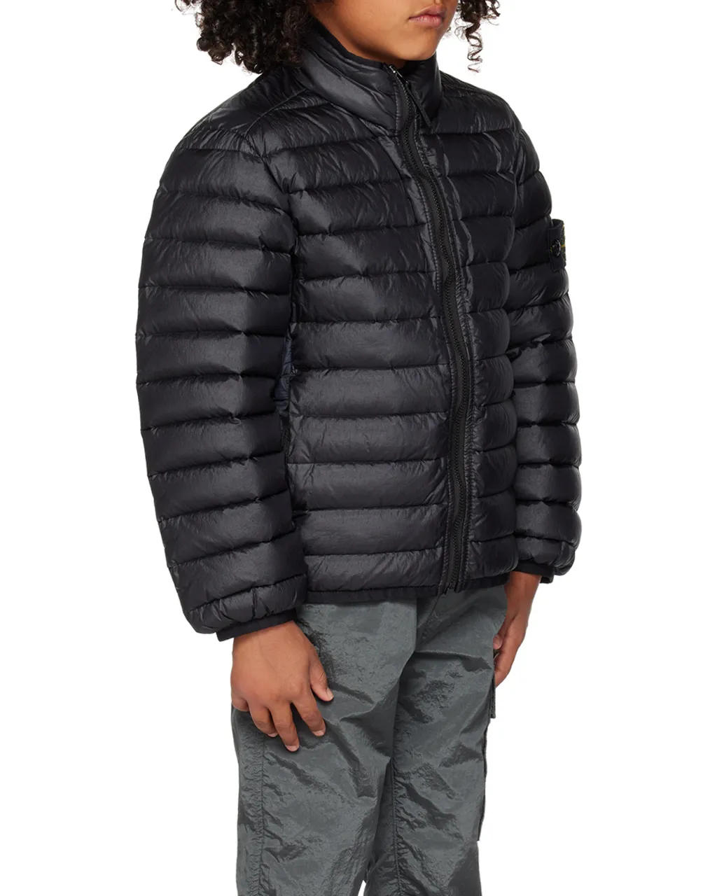 Junior Compass-Patch Zipped Padded Jacket
