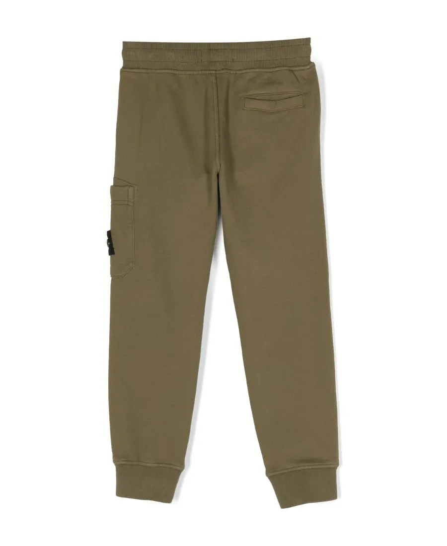 Compass-Motif Cotton Track Pants