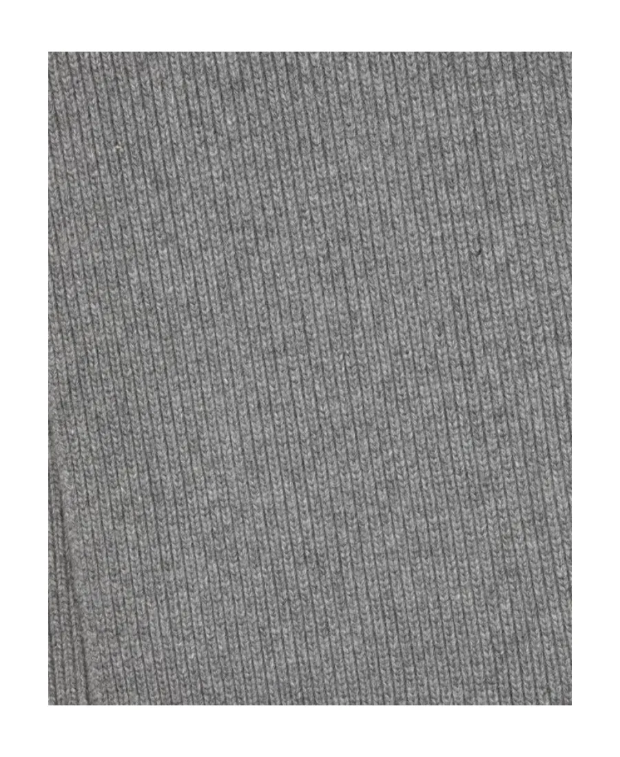 Junior Compass-Motif Ribbed Knitted Scarf