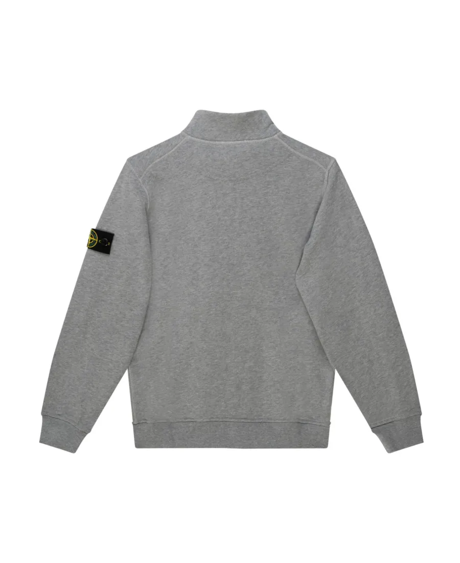 Compass-Motif High-Neck Sweatshirt