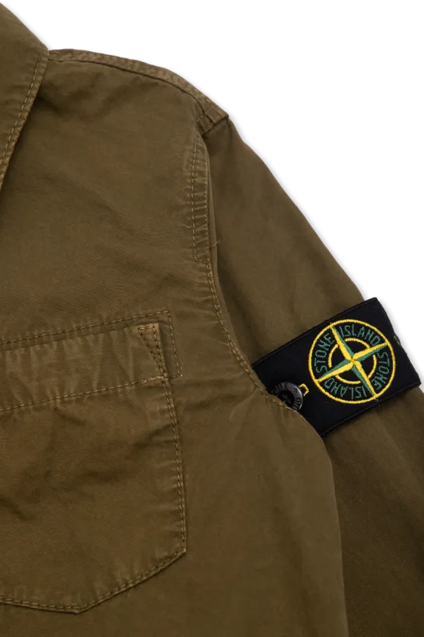 Compass-Patch Cotton Jacket