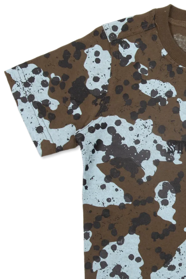 Camouflage-Print Logo-Embroidered T-Shirt