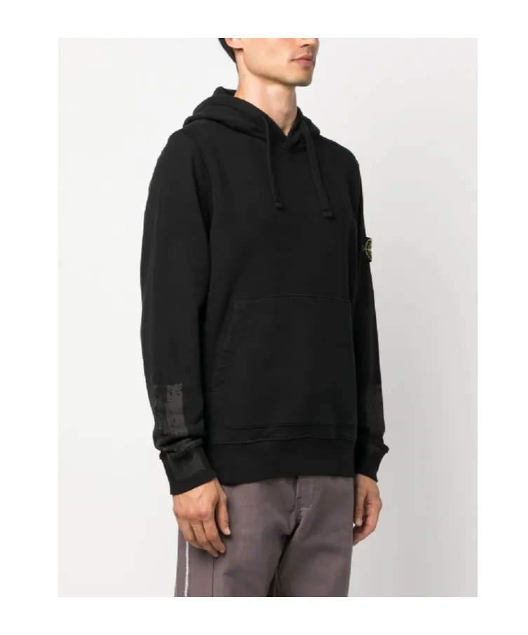 Logo Patch Drawstring Hoodie