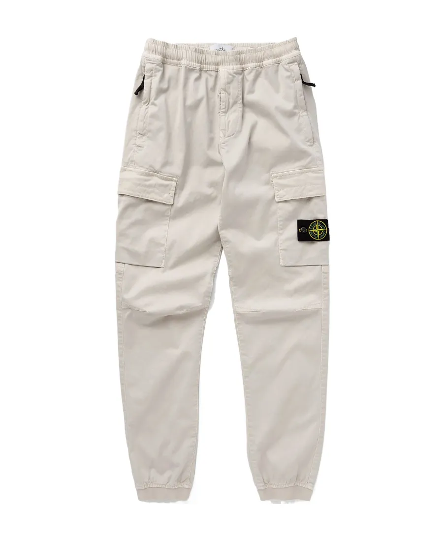 Logo Patch Tapered Cargo Trousers