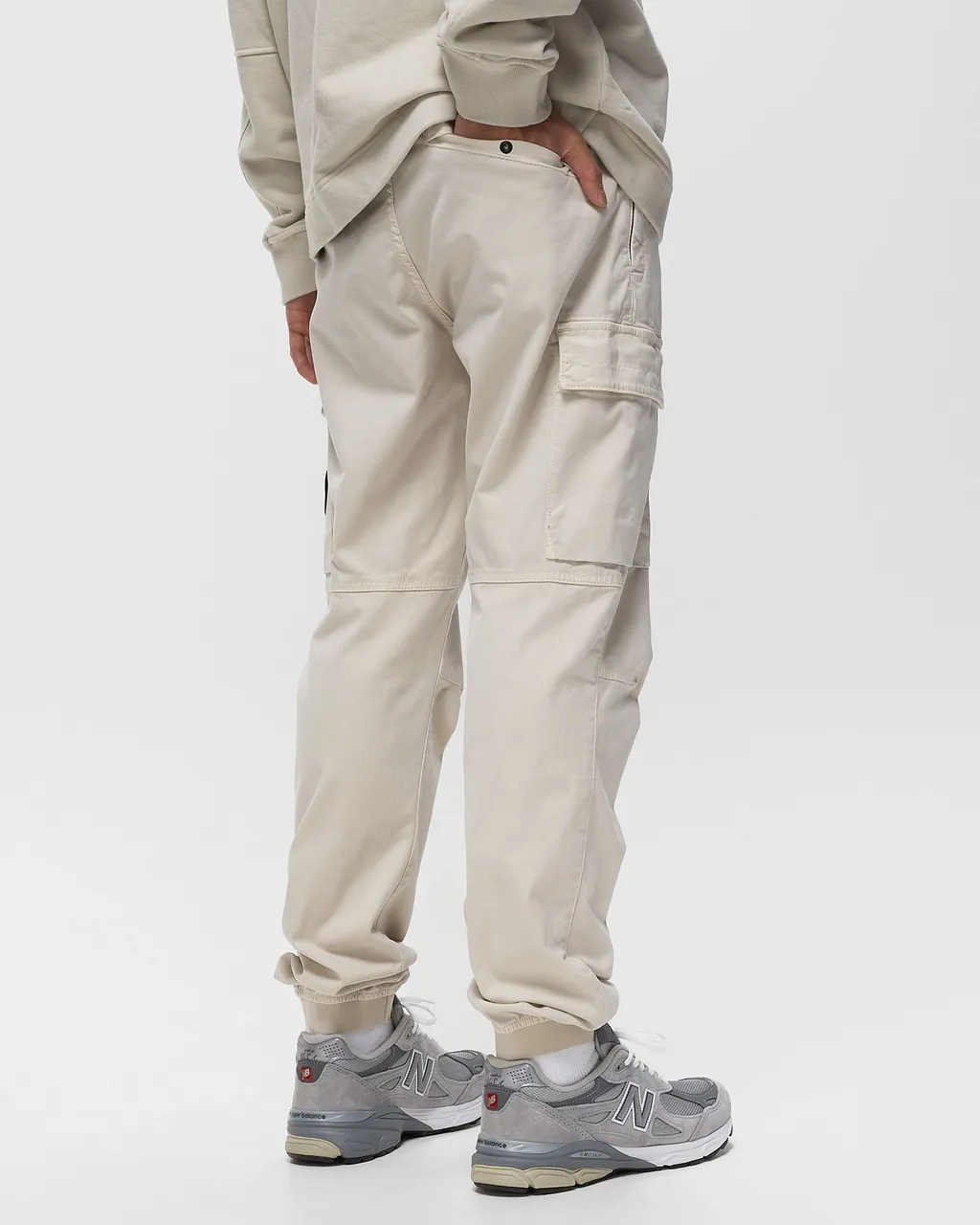 Logo Patch Tapered Cargo Trousers