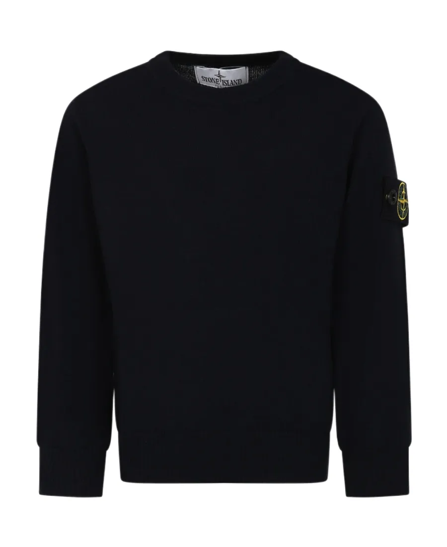 Junior Compass-Patch Crewneck Jumper