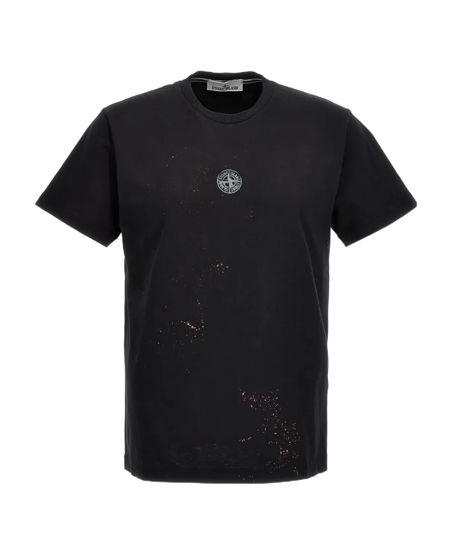 Compass-Motif Crew-Neck T-Shirt