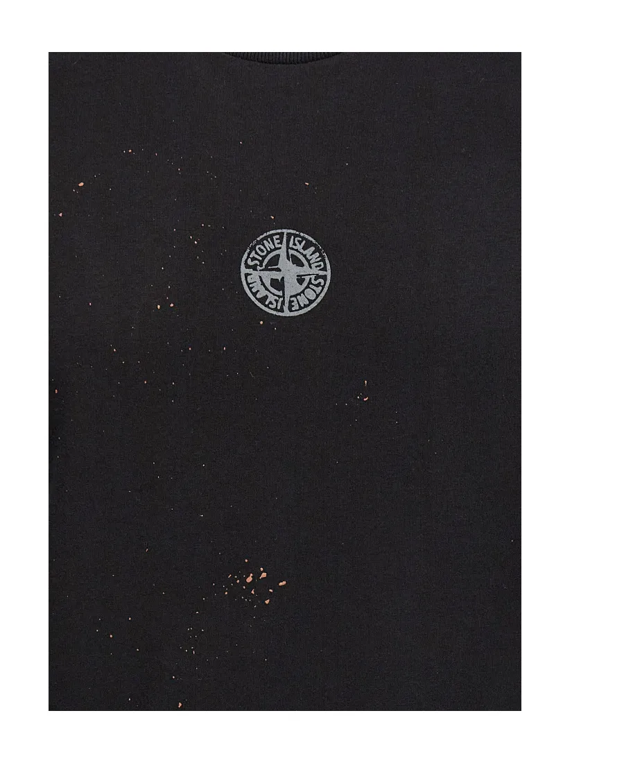 Compass-Motif Crew-Neck T-Shirt
