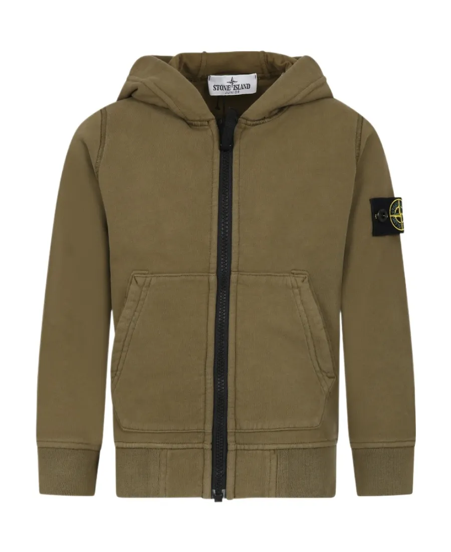 Logo Patch Zipped Hoodie