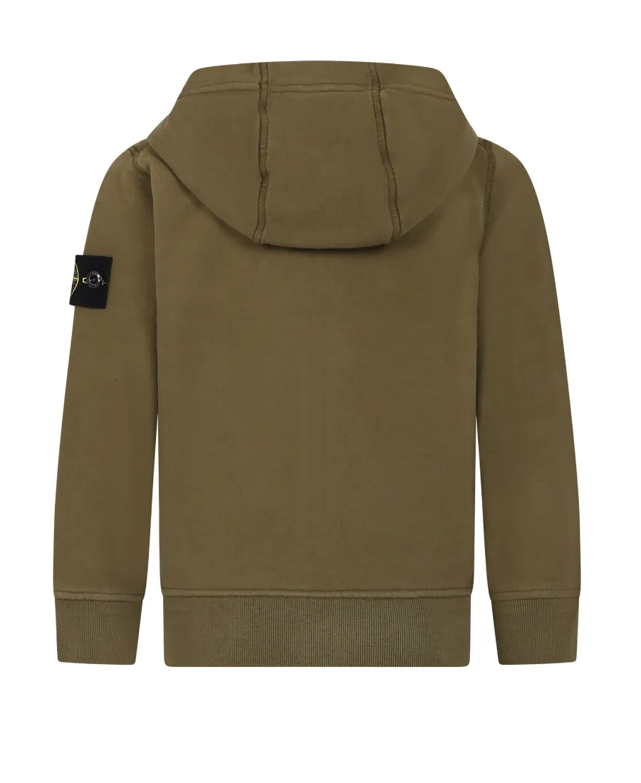 Logo Patch Zipped Hoodie