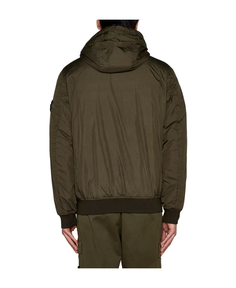 Logo Patch Hooded Track Jacket