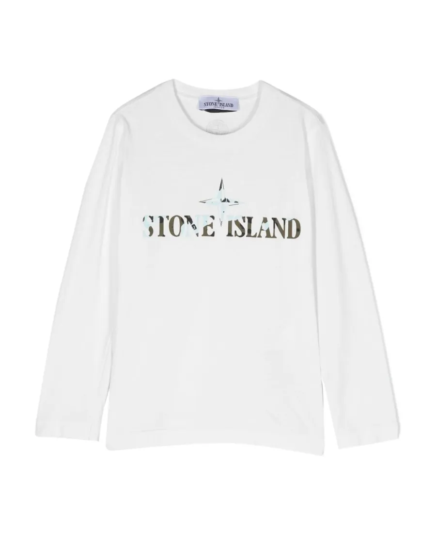 Logo-Printed Long-Sleeved Crewneck T-Shirt