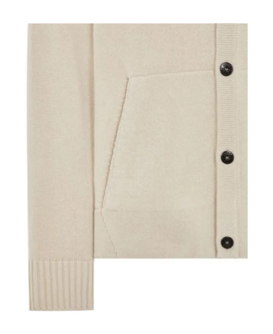 Compass-Motif Ribbed Cardigan