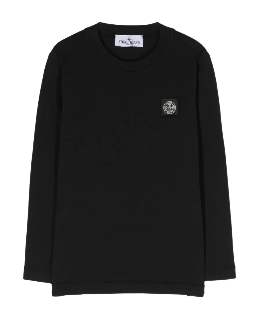 Junior Compass Logo-Patch Crewneck T-Shirt