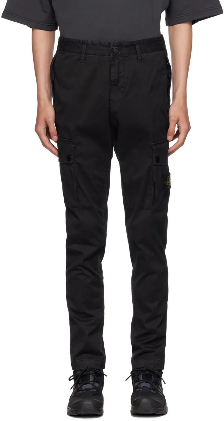 Compass-Motif Straight-Leg Trousers