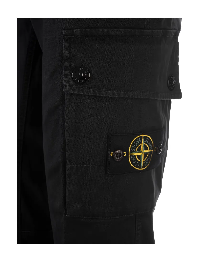 Compass-Motif Straight-Leg Trousers