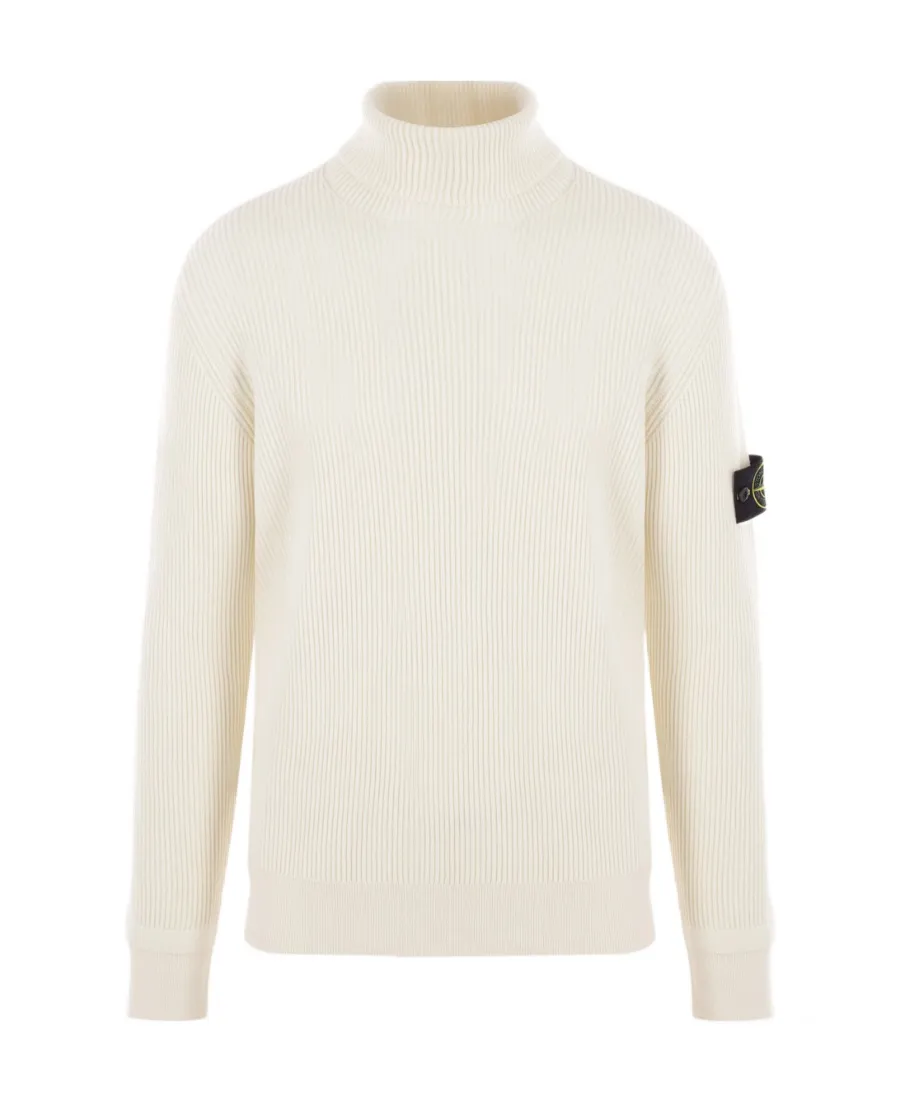 Compass Patch Roll-Neck Knitted Jumper