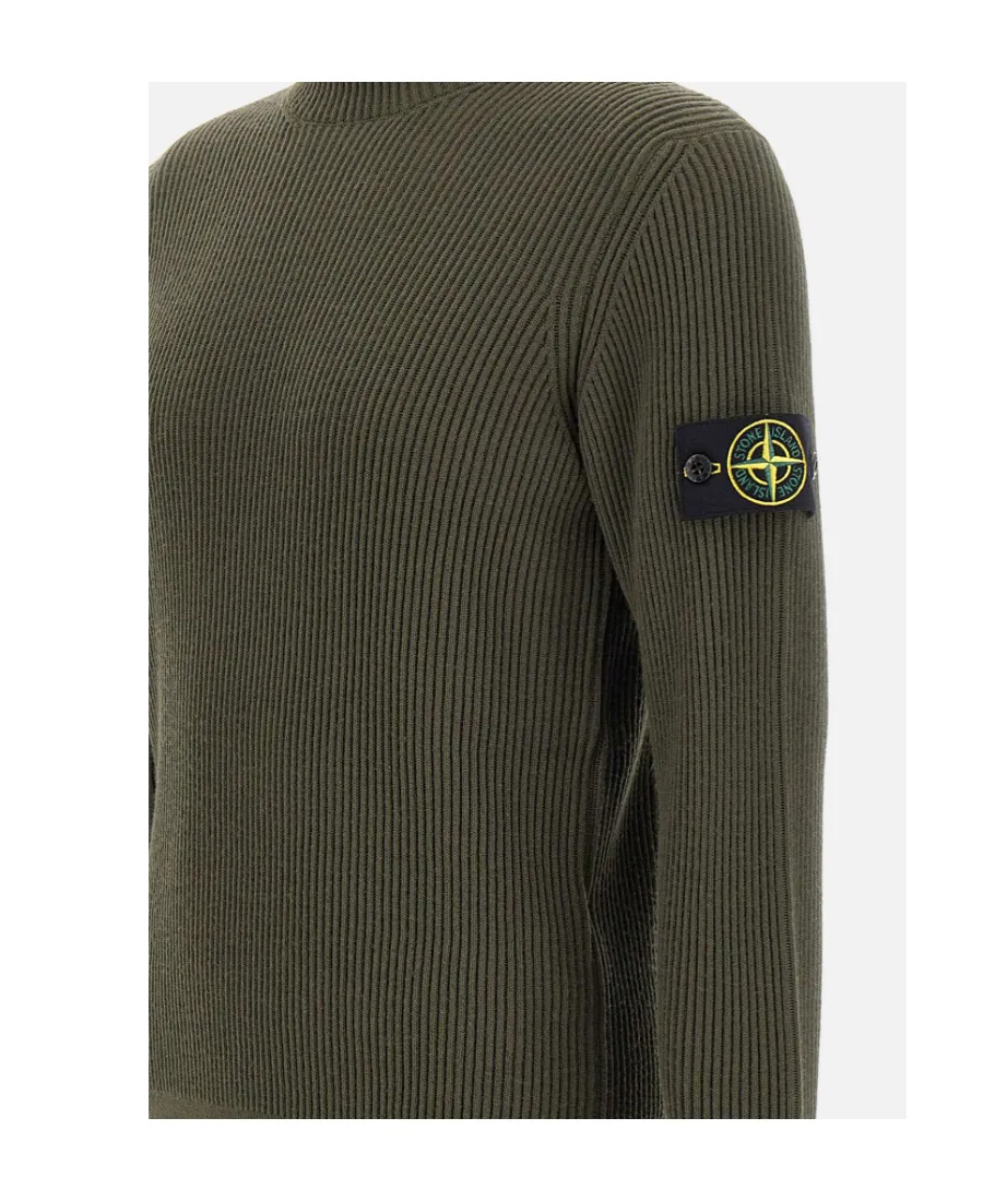 Compass Patch Roll-Neck Knitted Jumper
