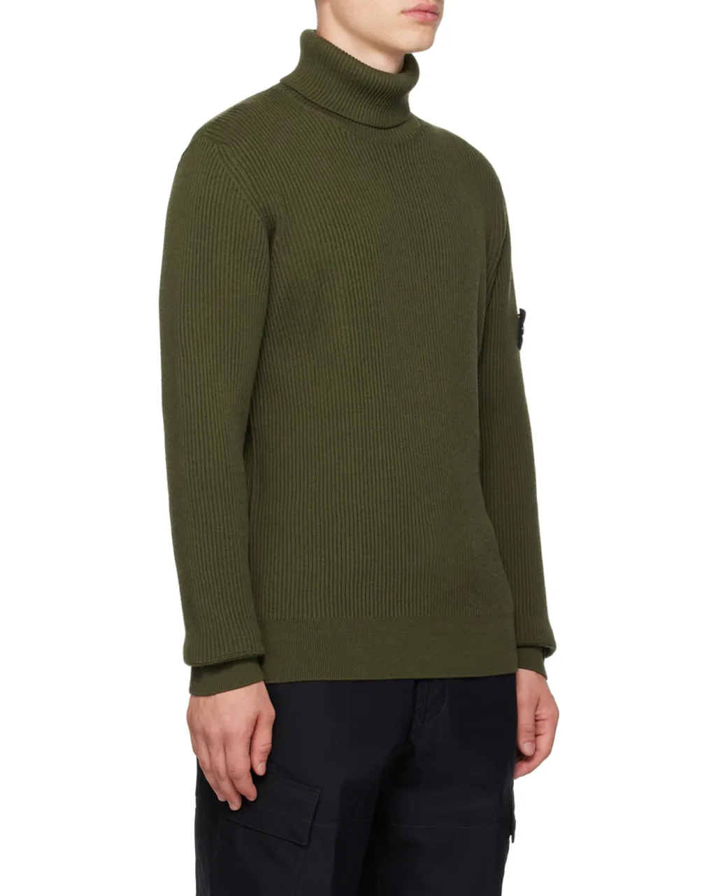 Compass Patch Roll-Neck Knitted Jumper