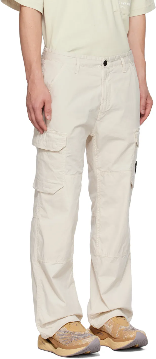 Compass-Patch Straight-Leg Cargo Trousers