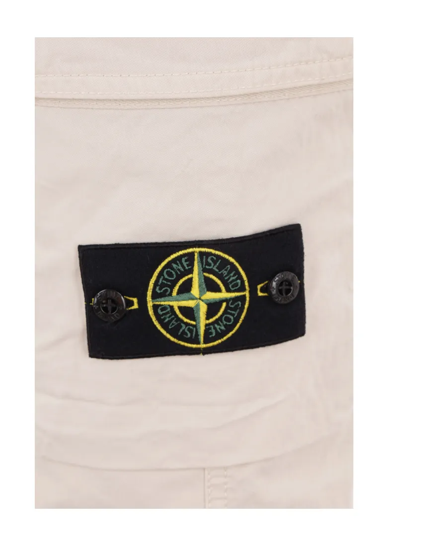 Compass-Patch Straight-Leg Cargo Trousers