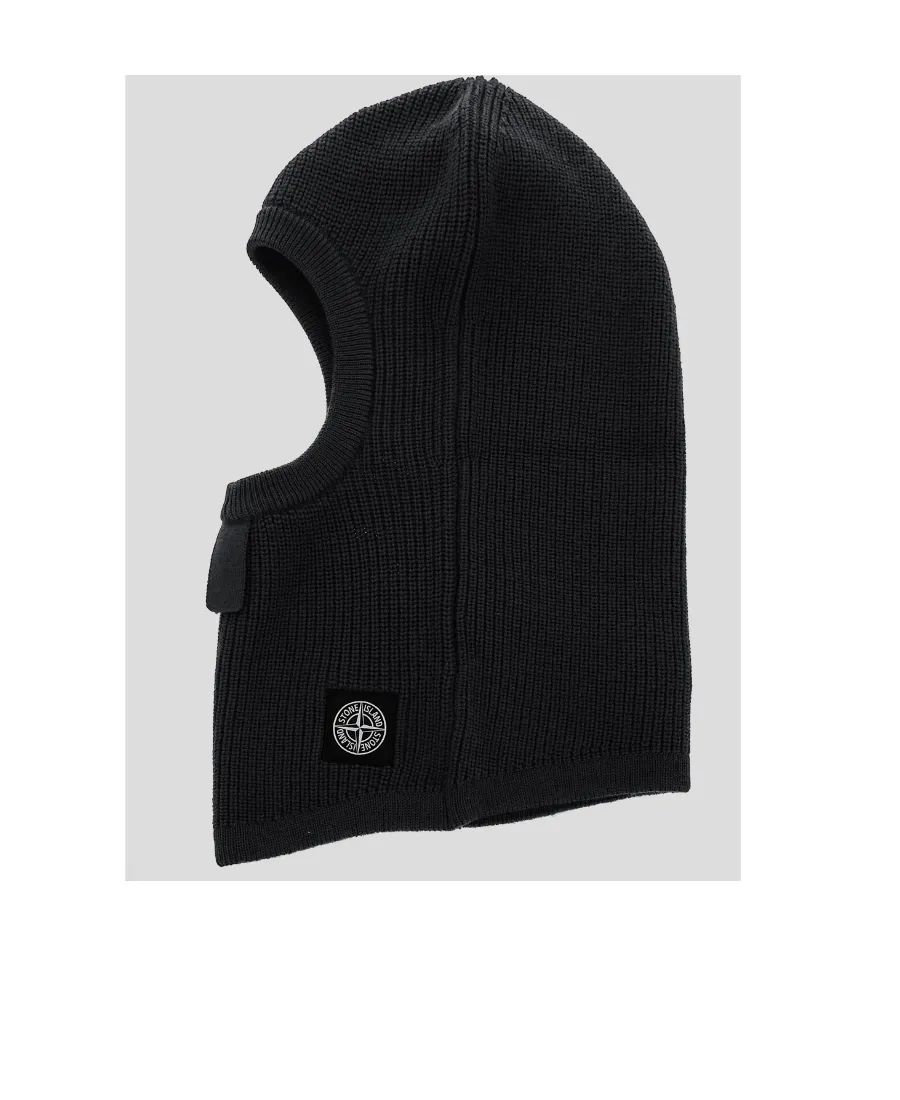 Compass-Patch Virgin Wool Balaclava