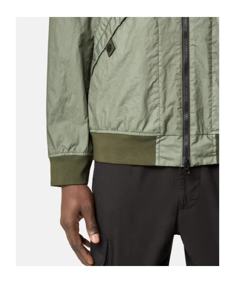 Logo Patch Zip-Up Bomber Jacket