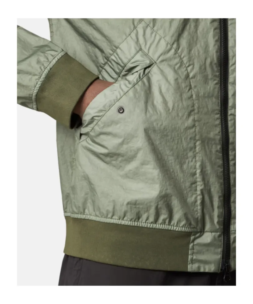 Logo Patch Zip-Up Bomber Jacket