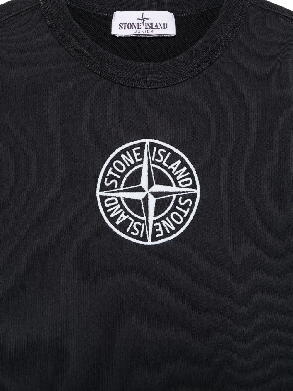 Junior Compass-Embroidered Crewneck Sweatshirt
