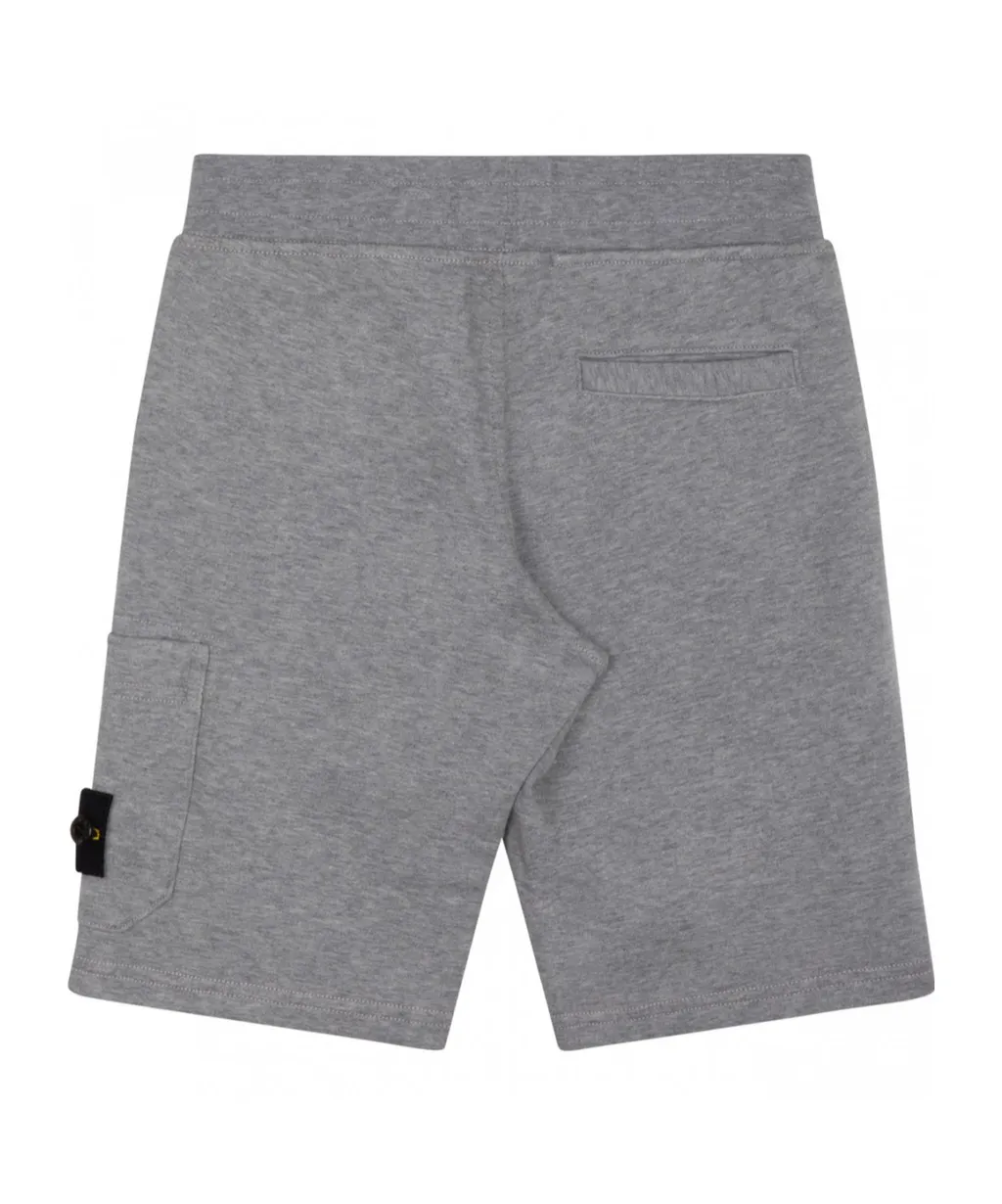 Junior Compass-Patch Elasticated Waistband Shorts