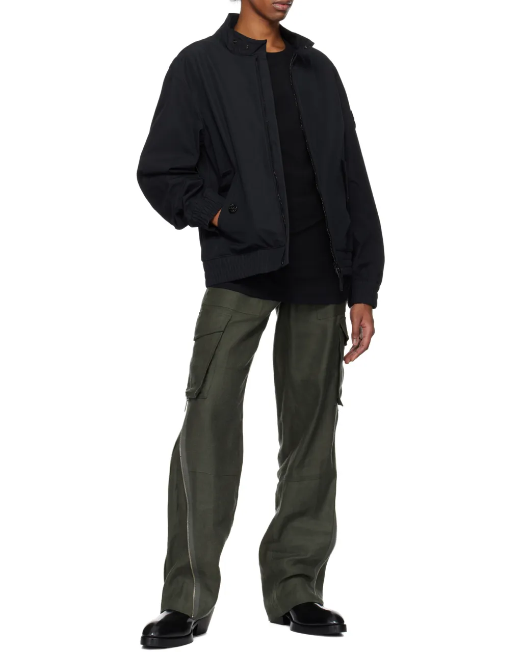 High-Neck Bomber Jacket