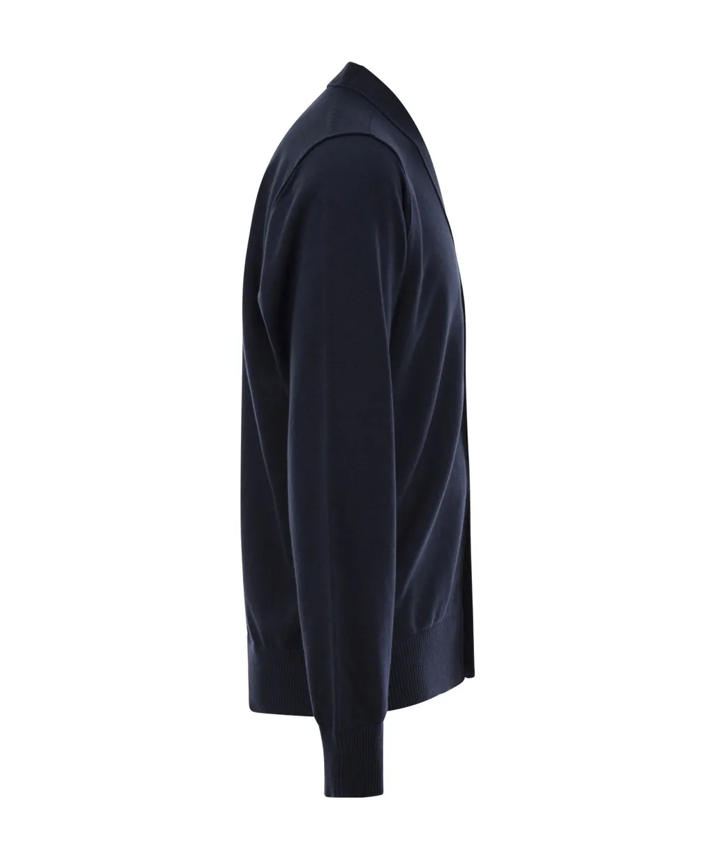 Compass Patch V-Neck Cardigan