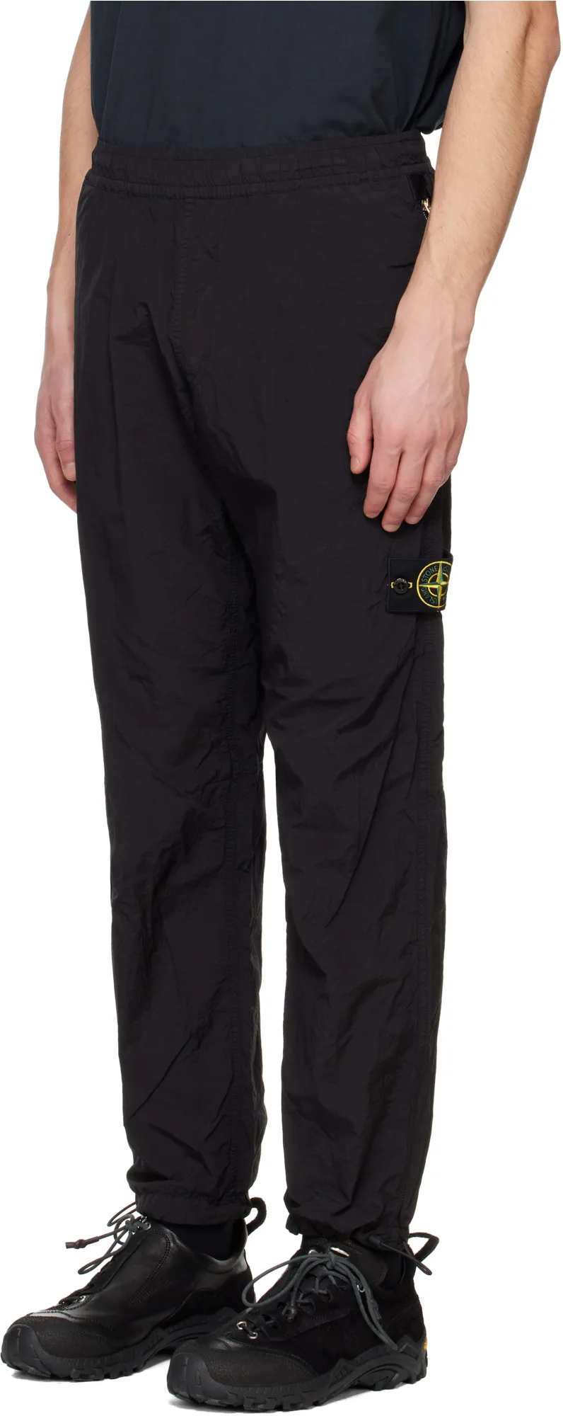 Logo Patch Elastic Waist Trousers