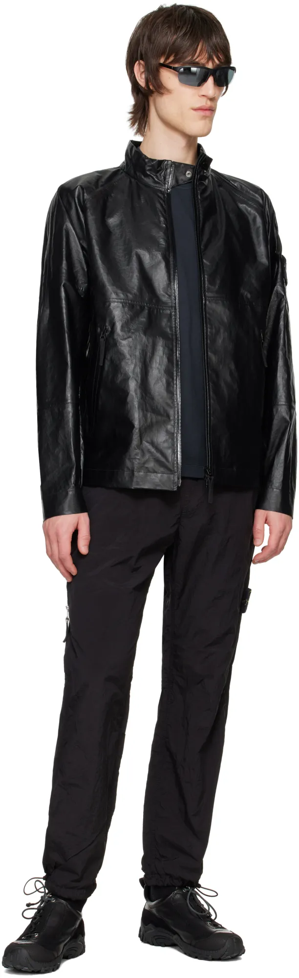 Logo Patch Elastic Waist Trousers