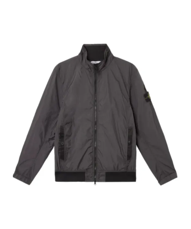 Compass-Badge High-Neck Jacket