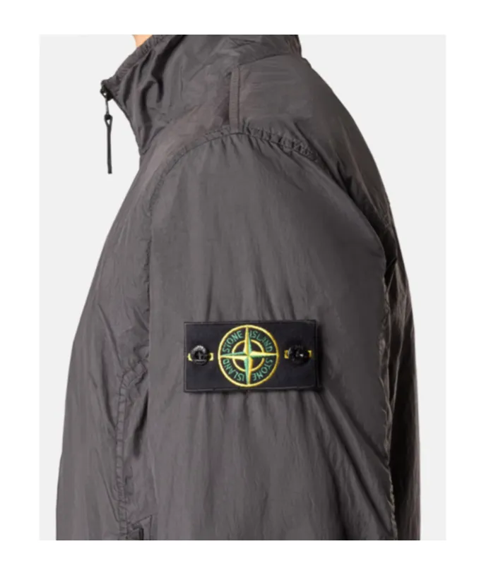 Compass-Badge High-Neck Jacket