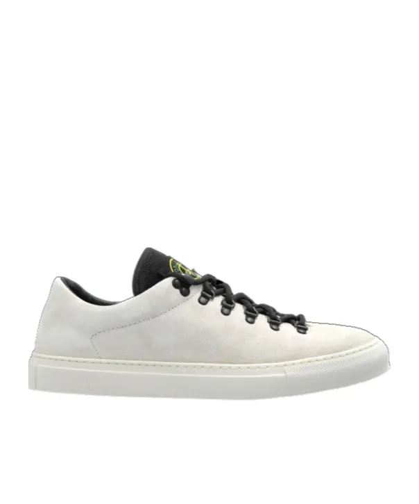 Compass-Patch Lace-Up Sneakers