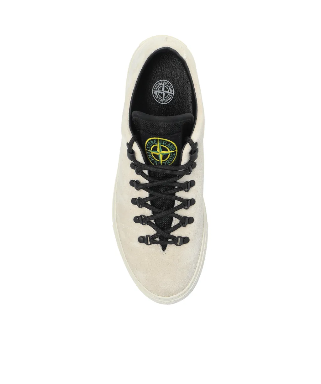 Compass-Patch Lace-Up Sneakers