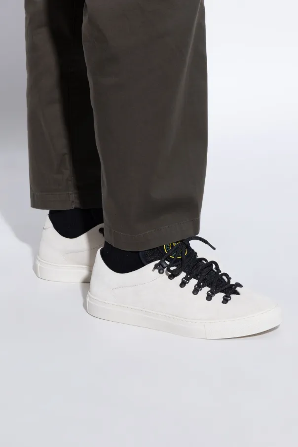 Compass-Patch Lace-Up Sneakers