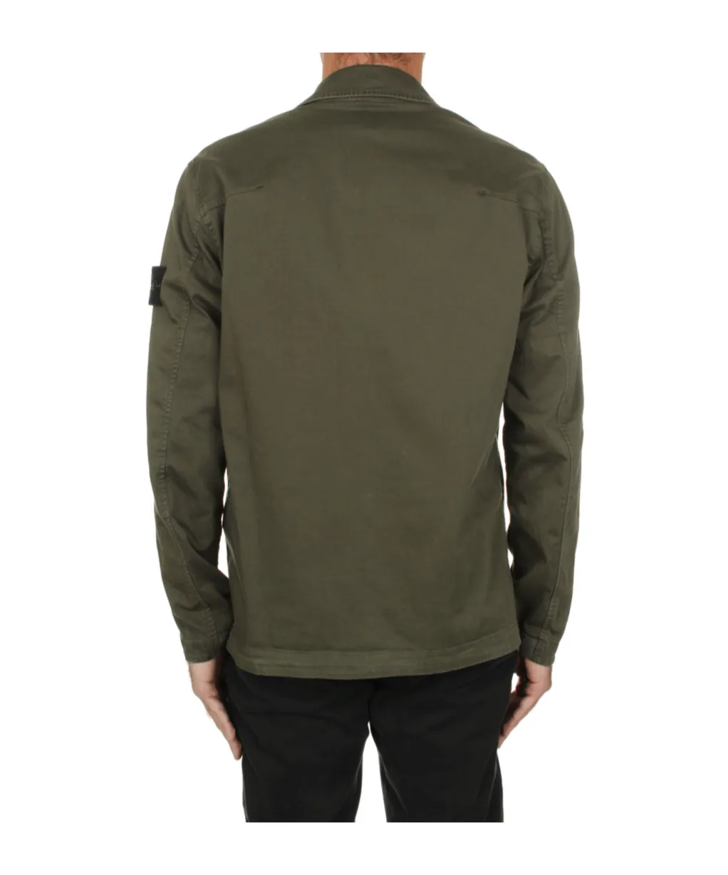 Logo Patch Zip-Up Overshirt